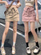 Solid Color Sexy Cargo Mini Skirts